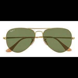 Ray-bans: polarized and gold